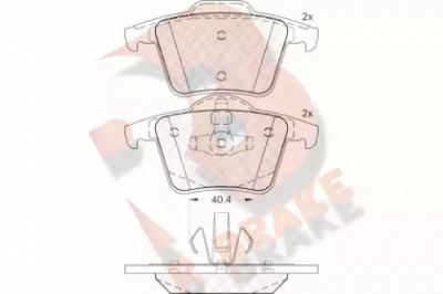 R BRAKE rb1612 -  Комплект тормозных колодок, дисковый тормоз